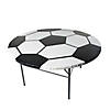 5 Ft. Soccer Ball Round Fitted Disposable Plastic Tablecloth Image 1