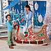 5 Ft. x 37 3/4" Santa's Sleigh Red Cardboard Cutout Stand-Up Image 2