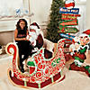 5 Ft. x 37 3/4" Santa's Sleigh Red Cardboard Cutout Stand-Up Image 3