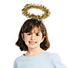 5" Gold Tinsel Angel Halos Plastic Headbands - 12 Pc. Image 1