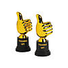 5" Goldtone Thumbs Up Plastic Award Trophies - 12 Pc. Image 1