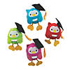 5" Graduation Multicolor Stuffed Owls with Cap - 12 Pc. Image 1