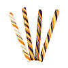 5" Halloween Black, White & Orange Hard Candy Sticks - 80 Pc. Image 1