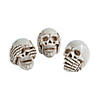 5" Hear No Evil, See No Evil, Speak No Evil Skulls Resin Halloween Decoration Image 1
