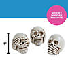 5" Hear No Evil, See No Evil, Speak No Evil Skulls Resin Halloween Decoration Image 2