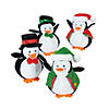 5" Holiday Stuffed Penguins with Hats, Vests & Ties - 12 Pc. Image 1