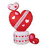 5' Inflatable Lighted Valentine's Day Rotating Heart Outdoor Decoration Image 1