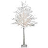 5' LED Lighted White Lace Artificial Christmas Tree - Warm White Lights Image 1