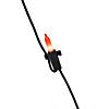 5' Lighted Orange and Black Spider in Web Halloween Decoration  Black Wire Image 3