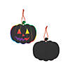 5" Magic Color Scratch Paper Pumpkin Ornaments - 24 Pc. Image 1