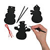 5" Magic Color Scratch Snowman Cardstock Christmas Ornaments - 24 Pc. Image 1