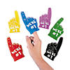 5&#8221; Mini Assorted Bright Colors We're #1 Foam Fingers - 12 Pc. Image 1
