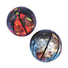 5" Mini Inflatable Multicolor Outer Space Rubber Basketballs - 4 Pc. Image 1