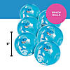 5" Mini Inflatable Smiling Shark Blue Vinyl Beach Balls - 6 Pc. Image 1