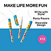 5" Multicolor Smile Face Plastic Pens on a Rope - 12 Pc. Image 1