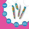 5" Multicolor Smile Face Plastic Pens on a Rope - 12 Pc. Image 2