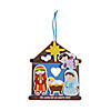 5" Nativity Scene Craft Stick Christmas Ornament Craft Kit - Makes 12 Image 1