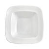 5 oz. Solid White Rounded Square Disposable Plastic Dessert Bowls (120 Bowls) Image 1