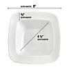 5 oz. Solid White Rounded Square Disposable Plastic Dessert Bowls (120 Bowls) Image 2