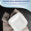 5 oz. Solid White Rounded Square Disposable Plastic Dessert Bowls (120 Bowls) Image 4
