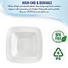 5 oz. Solid White Rounded Square Disposable Plastic Dessert Bowls (90 Bowls) Image 3