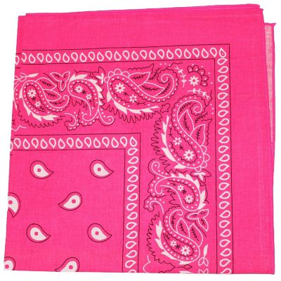 5 Pack Mechaly Dog Bandana Neck Scarf Paisley Cotton Bandanas - Any Pets (Neon Pink) Image 1