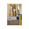 5-Pc. Premium Gold Plastic Cutlery Sets - 40 Ct. Image 1