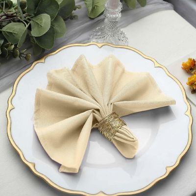 5 pcs 17" Polyester Napkins Affordable Wedding Table Top Supply Decorations  Image 2