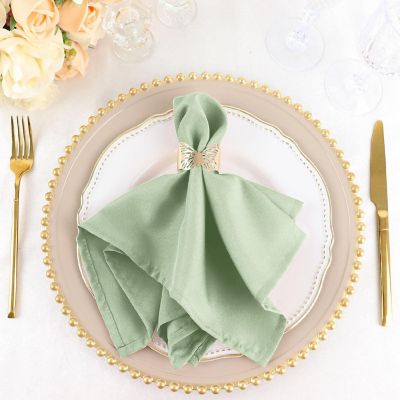 5 pcs 17" Polyester Napkins Affordable Wedding Table Top Supply Decorations  Image 1