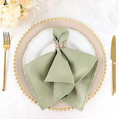 5 pcs 17" Polyester Napkins Affordable Wedding Table Top Supply Decorations  Image 1