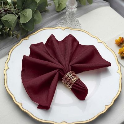 5 pcs 17" Polyester Napkins Affordable Wedding Table Top Supply Decorations  Image 1