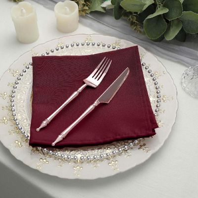 5 pcs 17" Polyester Napkins Affordable Wedding Table Top Supply Decorations  Image 2