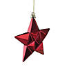 5" Red and Gold Star Glittered Shatterproof Matte Christmas Ornaments, 12 Count Image 1