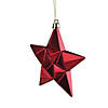 5" Red and Gold Star Glittered Shatterproof Matte Christmas Ornaments, 12 Count Image 2
