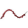 5' Shiny Red Berries Artificial Twig Christmas Garland - Unlit Image 1
