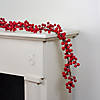 5' Shiny Red Berries Artificial Twig Christmas Garland - Unlit Image 1