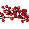 5' Shiny Red Berries Artificial Twig Christmas Garland - Unlit Image 2
