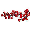 5' Shiny Red Berries Artificial Twig Christmas Garland - Unlit Image 4