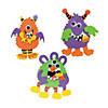 5" Silly Monster Magnet Multicolor Foam Craft Kit - Makes 12 Image 1