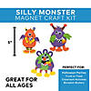 5" Silly Monster Magnet Multicolor Foam Craft Kit - Makes 12 Image 2