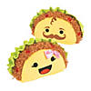 5" Smiling Face Stuffed Beef Taco Characters Plush Toys - 12 Pc. Image 1