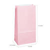 5" x 10" Pastel Pink Treat Bags - 12 Pc. Image 1