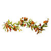 5' x 10" Pumpkins and Berries with Leaves Artificial Thanksgiving Garland - Unlit Image 1