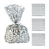 5" x 11 1/2" Silver Swirl Cellophane Treat Bags - 12 Pc. Image 1