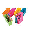 5" x 12 1/2" x 7 1/4" Neon Colors Classroom Book Bins - 6 Pc. Image 1