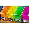5" x 12 1/2" x 7 1/4" Neon Colors Classroom Book Bins - 6 Pc. Image 2