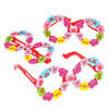 5&quot; x 2 1/2&quot; Kids Valentine Conversation Heart Plastic &amp; Foam Glasses - 12 Pc. Image 1