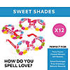 5&quot; x 2 1/2&quot; Kids Valentine Conversation Heart Plastic &amp; Foam Glasses - 12 Pc. Image 2