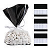 5" x 2 1/2" x 11" Medium Black Banded Cellophane Bags - 12 Pc. Image 1