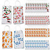 5" x 2 3/4" x 9 1/2" Bulk 48 Pc. Medium Holiday Cellophane Gift Bags with Handles Image 1